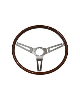 Flashpower Classic Wood Steering Wheel Original Restoration Muscle Car 15''