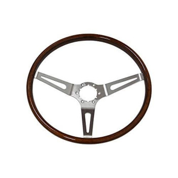 Flashpower Classic Wood Steering Wheel Original Restoration Muscle Car 15''
