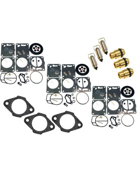 Venom Premium Carburetor Rebuild Kit (for Mikuni & for Polaris) with Needle/Seat Carb Base Gasket/Fits Many 1992-1997 SL SLT SLX 650 750 780) (See Ad for Exact Year & Model Fit)