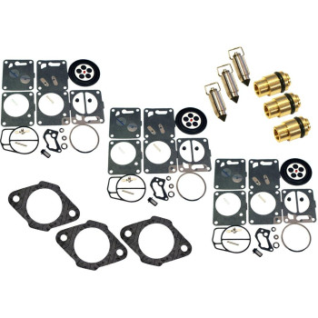 Venom Premium Carburetor Rebuild Kit (for Mikuni & for Polaris) with Needle/Seat Carb Base Gasket/Fits Many 1992-1997 SL SLT SLX 650 750 780) (See Ad for Exact Year & Model Fit)