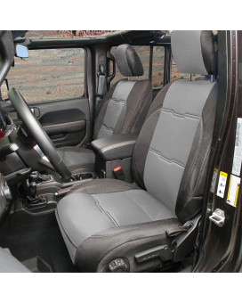 Smittybilt 577122, Front/Rear Charcoal/Black for 2018+ Jeep JL 4 Door, GEN2 Neoprene Seat Covers