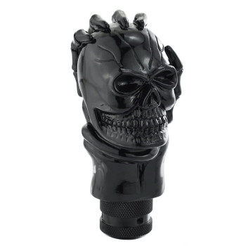 Arenbel Skull Shifter Knobs Car Racing Gear Lever Stick Skeleton Shift Handle Fit Most Manual Automatic Vehicles Trucks, Black