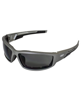 Global Vision Eyewear Sly Gray MET SM Sly Motorcycle Sunglasses, Smoke Lens, Metallic Frame, Gray