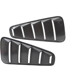 IKON MOTORSPORTS, Window Delete Panels Compatible With 2005-2009 Ford Mustang V6, Factory Style Unpainted PP Sun Rain Shade Guard Wind Vent Air Deflector, 2006 2007 2008