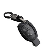M.JVisun Soft Silicone Rubber Carbon Fiber Texture Car Key Fob Case Cover For Mercedes-Benz A Class B C E S G M V Class CLA CLS GLA GLC GLE GLK GL GLS SL SLK SLC Viano For Metris -Black-Weave Keychain