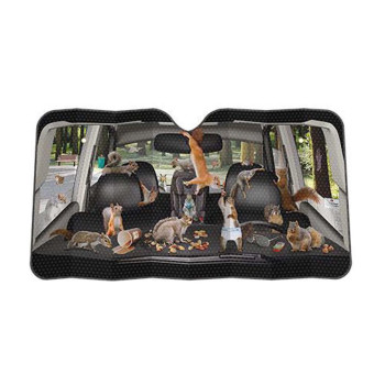 Mcphee Archie Accoutrements Auto Sunshade, Car Full of Squirrels,One Size