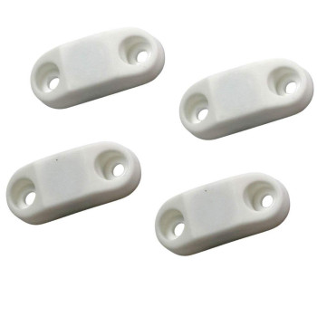 Hamilton Bowes 1 Strongest - RV & Trailer Magnetic Door/Baggage Door Catch Camper (White Plastic 2-Pairs)