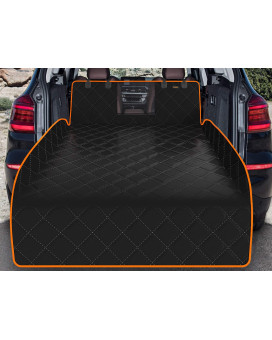 iBuddy SUV Cargo Liner for Dogs Waterproof Pet Cargo Cover with Mesh Window Non Slip Durable Dog Seat Cover Protector with Bumper Flap for Universal and Large Size SUVs