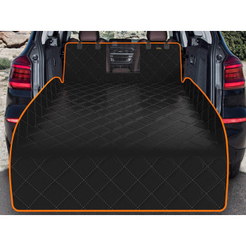 iBuddy SUV Cargo Liner for Dogs Waterproof Pet Cargo Cover with Mesh Window Non Slip Durable Dog Seat Cover Protector with Bumper Flap for Universal and Large Size SUVs