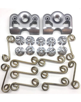 1/4 Turn Quick Release Aluminum Dzus Button with Springs and Tab Plates 10 Pack-Free Rivets !