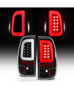 AKKON - For 2008-2016 Ford F250 F350 F450 F550 SuperDuty Black LED Tube Tail Brake Lights Pair Left+Right