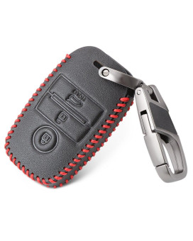2018 Fashion Leather Car Key Smart Case Cover Bag Keychain For Kia Rio K2/KX3/KX5/K3S/K5 Ceed Sportage Soul Sorento Cerato Optima Spectra Carens Accessories