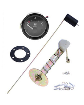 2 52mm Fuel Level Gauge Universal Car SUV w/Fuel Sensor E-1/2-F Pointer Meter 12V