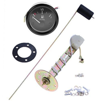 2 52mm Fuel Level Gauge Universal Car SUV w/Fuel Sensor E-1/2-F Pointer Meter 12V