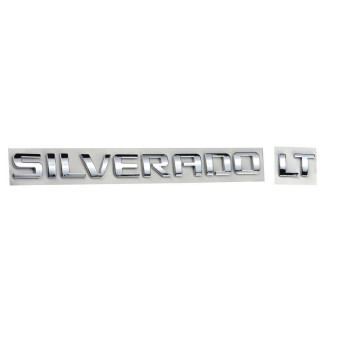 Aimoll 1pc Replacement for Silverado LT Nameplate Letter Emblem,Badge 3D Emblem for 1500HD (Chrome)