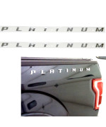 2pcs OEM Chrome Platinum Emblem Side Badge Nameplate 3D Replacement for F150 F250 F350 Platinum Glossy