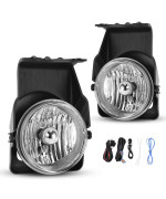 AUTOSAVER88 Fog Lights Compatible with 2003-2006 GMC Sierra 1500/1500 HD/2500/2500 HD/3500, 2007 GMC Sierra Classic Model 1500 /1500HD /2500 /2500HD /3500, Not Compatible with Denali /C3 Models