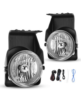 AUTOSAVER88 Fog Lights Compatible with 2003-2006 GMC Sierra 1500/1500 HD/2500/2500 HD/3500, 2007 GMC Sierra Classic Model 1500 /1500HD /2500 /2500HD /3500, Not Compatible with Denali /C3 Models