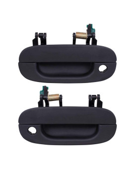 Brock Replacement Driver and Passenger Front Outside Outer Textured Door Handles Compatible with Pickup Truck 55275023 55275022