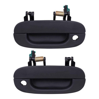 Brock Replacement Driver and Passenger Front Outside Outer Textured Door Handles Compatible with Pickup Truck 55275023 55275022