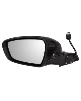 Brock Replacement Drivers Power Side View Mirror Heated Ready-to-Paint Compatible with 14-16 Forte & Forte5 87610A7200