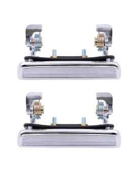 Brock Replacement Pair Set Outside Exterior Front Rear Chrome Door Handles Compatible with 73-86 Various Models D8BZ6522405A D8BZ5422404A