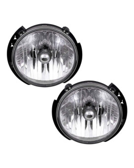 Brock Replacement Set Driver and Passenger Halogen Headlights Compatible with 55078149AD 55078148AD