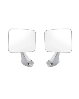 United Pacific 110748 Stainless Steel Exterior Mirror Set for 1970-72 Chevy/GMC Truck, Polished Mirror Head - Set of 2 (Flat Mirrors for L/H & R/H)