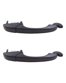 Brock Replacement Pair Set Rear Outside Sliding Door Handles Textured Compatible with 08-16 Chyrsler Town & Country Grand Caravan 4589712AC