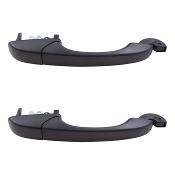 Brock Replacement Pair Set Rear Outside Sliding Door Handles Textured Compatible with 08-16 Chyrsler Town & Country Grand Caravan 4589712AC