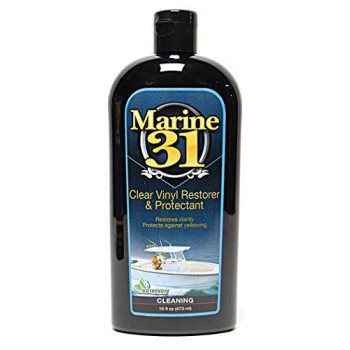 Marine 31 Clear Vinyl Restorer & Protectant, M31-460, 16 Oz. Bottle, Clear Vinyl Restorer & Protectant, Marine & Boat, Home & Patio Furniture, for All Vinyl Colors