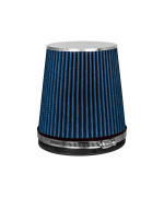 BLUE 6 152 mm Inlet Short Truck Cold Air Intake Cone Replacement Performance Washable Clamp-On Dry Air Filter (6 Tall)