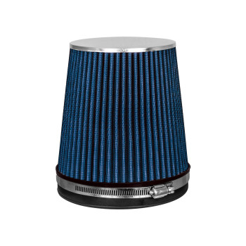 BLUE 6 152 mm Inlet Short Truck Cold Air Intake Cone Replacement Performance Washable Clamp-On Dry Air Filter (6 Tall)