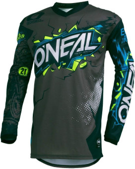 O'Neal 001E-916 Men's Element Villain Jersey (Gray, XX-Large)