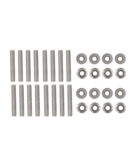 XtremeAmazing 16 Pcs Stainless Exhaust Manifold Stud Nuts kit for Ford 4.6 & 5.4 Liter V8 2 Manifolds