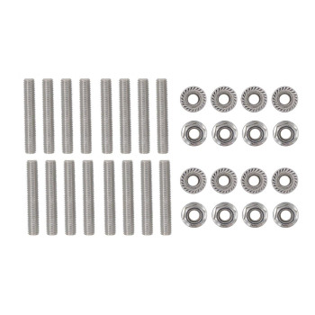 XtremeAmazing 16 Pcs Stainless Exhaust Manifold Stud Nuts kit for Ford 4.6 & 5.4 Liter V8 2 Manifolds