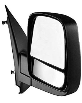 Passenger Side Textured Side View Mirror for 08-14 Chevy Express & GMC Savana 1500, 08-17 Chevy Express 2500 3500, GMC Savana 2500 3500 - with Blind Spot Corner Glass - GM1321395