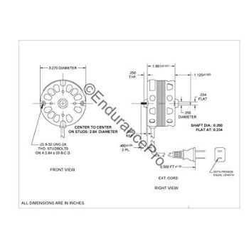 3.3 Inch Diameter Vent Fan Motor Direct Replacement For Nutone/Broan by Endurance Pro