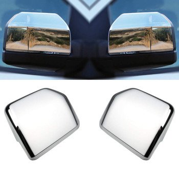 LJ INTERNATIONAL Quality Accessories Triple Chrome Plated Full Mirror Covers Compatible with Ford F150