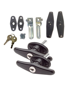 Gordon Glass Co. Bauer Matching Set Locking T-Handle Complete Kit Keyed with Key J327