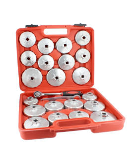 ABN 23 Piece Oil Filter Cap and 1/2in Socket Wrench Removal Tool Set