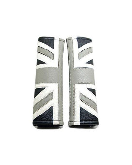 2pcs/set Car Soft Seat Belt Shoulder Pad Cover Cushion for Mini Cooper JCW ONE S R61 R60 R55 R56 R57 R58 R59 F54 F55 F56 F57 F60 Clubman Countryman Hardtop Hatchback Coupe Roadster (Union Jack B)