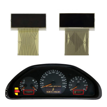 Left + Right LCD Display Screen for Mercedes-Benz E-Class(W210) C-Class (W202) CLK-Class (W208) SLK-Class (R170) Speedometer Instrument Cluster Pixel Missing Repair
