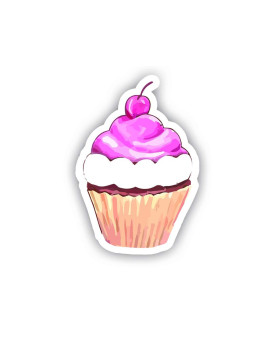 Cupcake Car Decal Vinyl Sticker - Vinyl Decal - Car, Bumper, Laptop, Decor, Window Vinyl Decal Sticker - (4 Vinyl Decal)