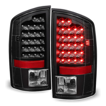 ACANII - For Black 2007-2008 Dodge Ram 1500/07-2009 2500 3500 LED Tail Lights Brake Lamps