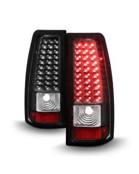 ACANII - For Black 1999-2002 Silverado 99-03 Sierra LED Tail Lights Brake Lamps Left+Right