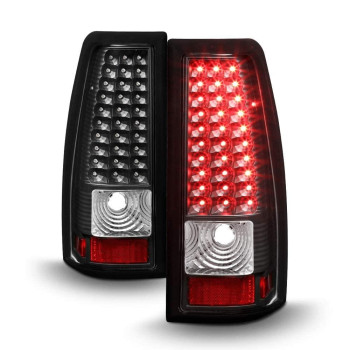 ACANII - For Black 1999-2002 Silverado 99-03 Sierra LED Tail Lights Brake Lamps Left+Right