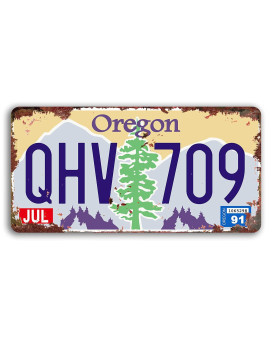 Retro Vintage U.S. State Auto Number Tags Replica, Oregon, Embossed Metal License Plates, 12x6