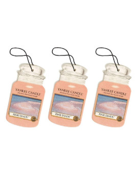 Yankee Candle Car Jar Pink Sands Air Freshener(Set of 3)