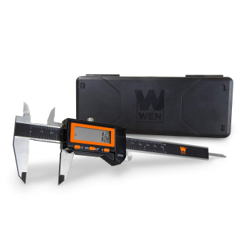 WEN 10764 Electronic 6.1 Stainless Steel Water-Resistant Digital Caliper with LCD Readout & Storage Case, IP54 Rated